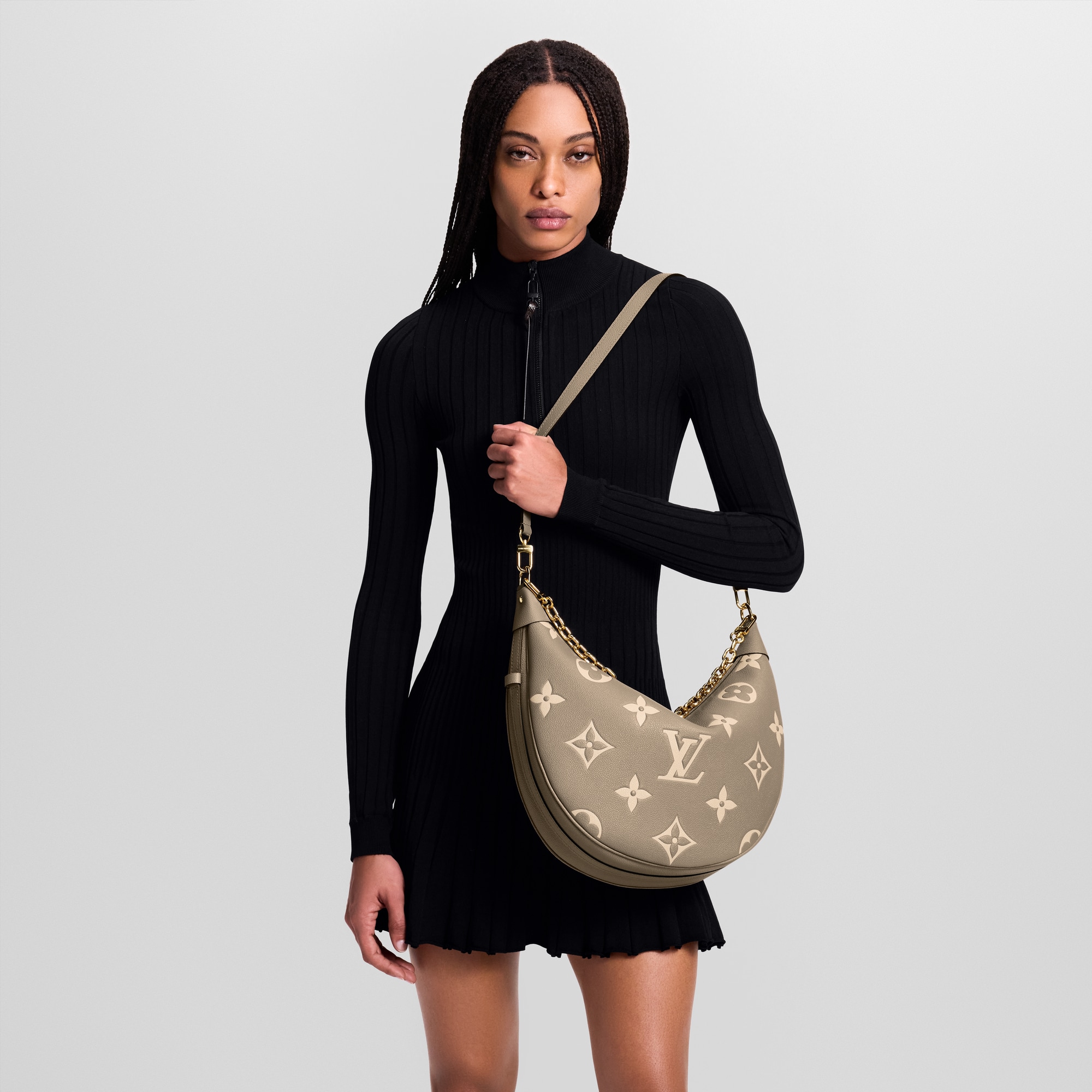 Loop Hobo Bicolor Monogram Empreinte Leather - Women - Handbags